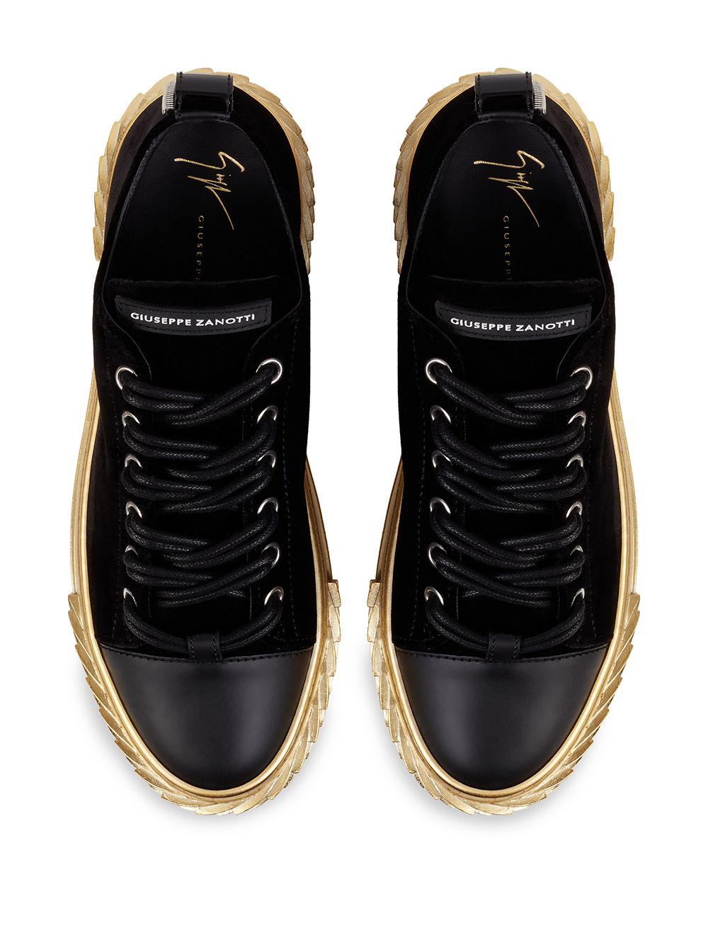 фото Giuseppe zanotti velvet low-top trainers