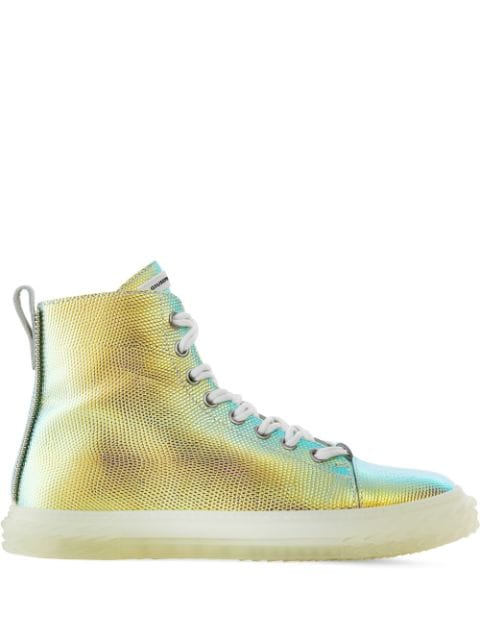 Blabber shimmering lizard-effect sneakers