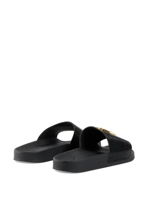 Giuseppe Zanotti Brett lizard-effect Leather Slides - Farfetch