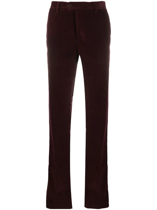 corduroy straight leg trousers