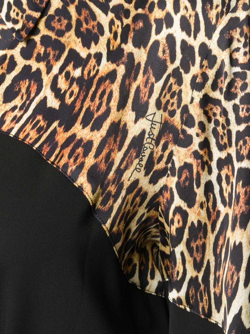Just Cavalli Leopard Print Panelled Shirt Dress - Farfetch