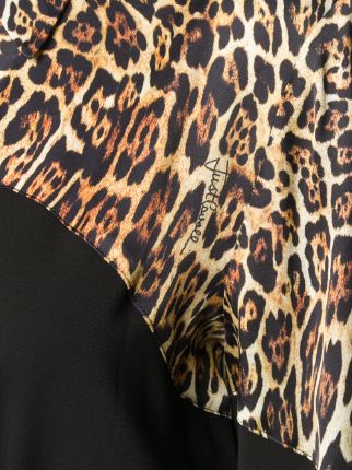 leopard print panelled shirt dress展示图