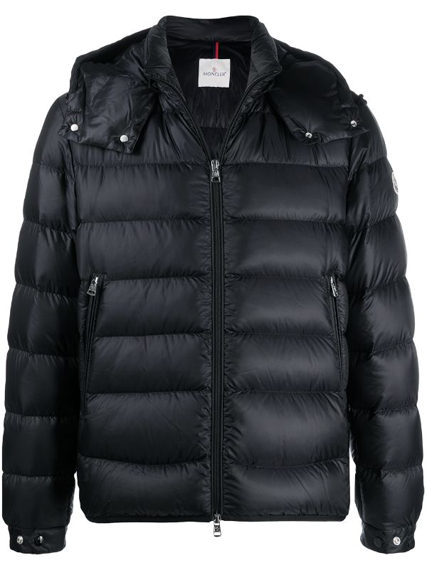 Moncler Logo Print Quilted Zipped 
