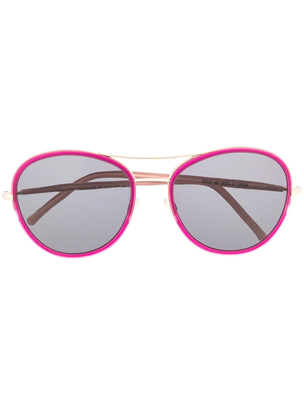 Cutler & Gross M1034 zonnebril met rond montuur Roze