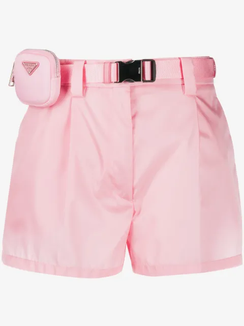 Prada pouch belt shorts