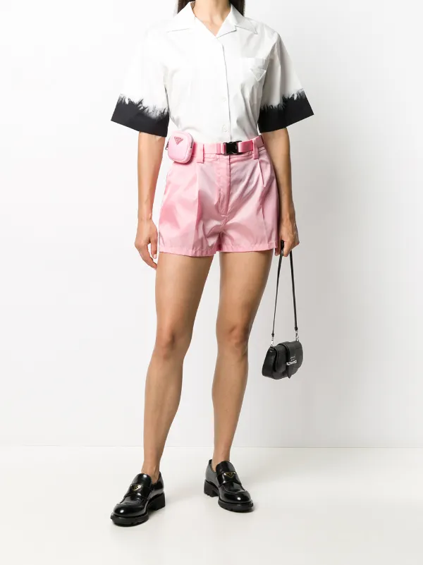 Prada Pouch Belt Shorts | Pink | FARFETCH