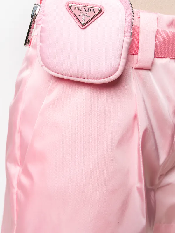 Prada Pouch Belt Shorts | Pink | FARFETCH