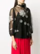 RED Valentino sheer flower-applique blouse