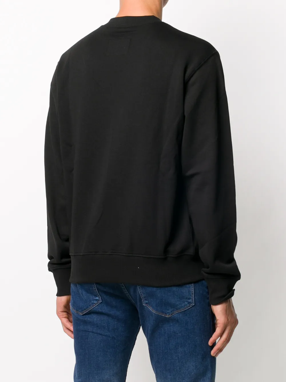 Versace Jeans Couture Trui met metallic logo Zwart