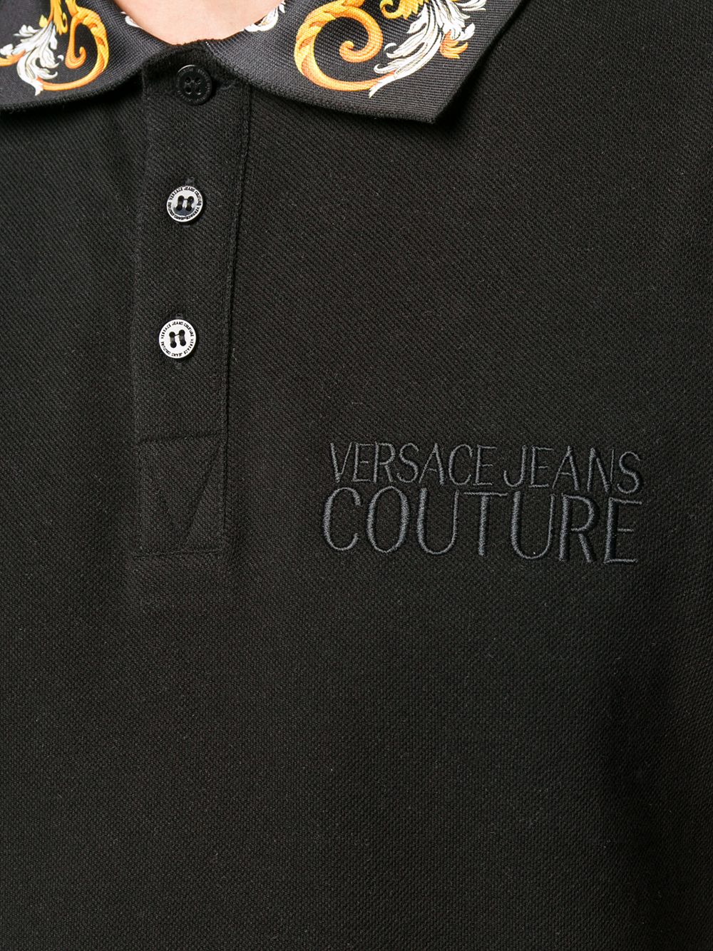 фото Versace jeans couture рубашка поло с контрастным воротником