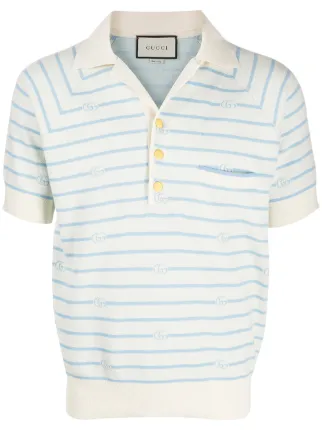 gucci striped polo shirt