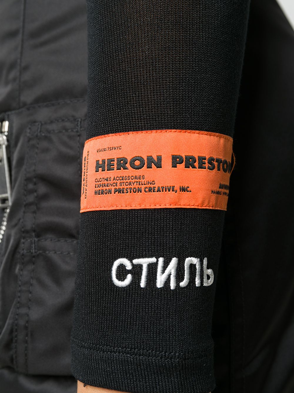 фото Heron preston embroidered long-sleeved bodysuit