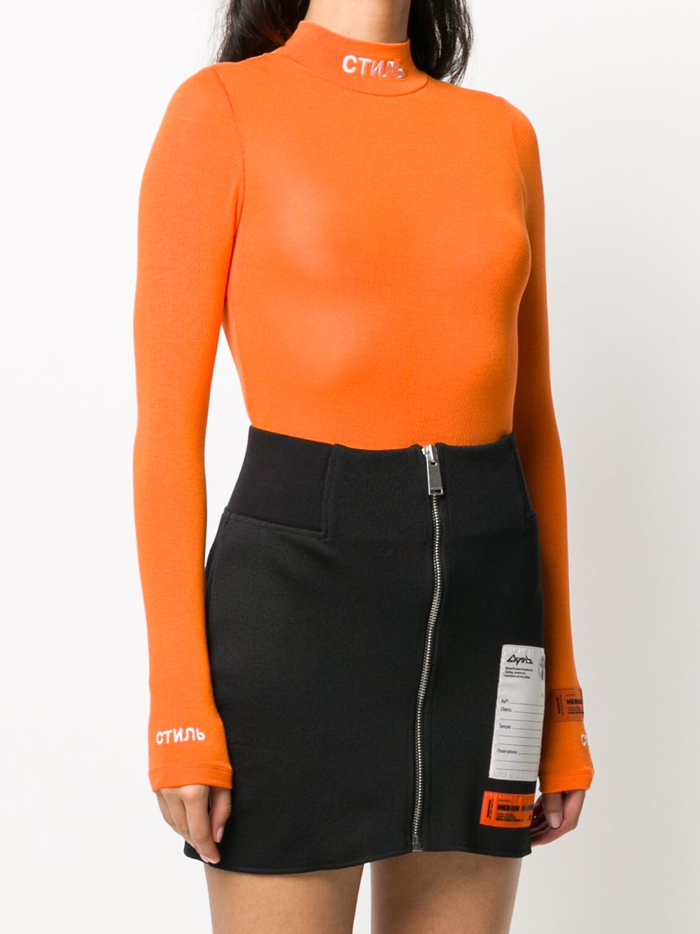 фото Heron preston embroidered long-sleeved body