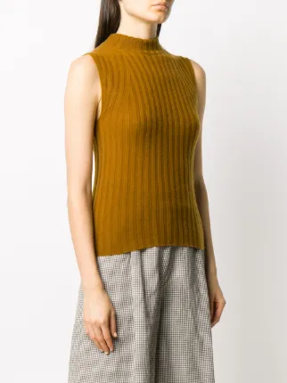 sleeveless chunky-knit cashmere jumper展示图