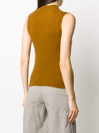 sleeveless chunky-knit cashmere jumper展示图