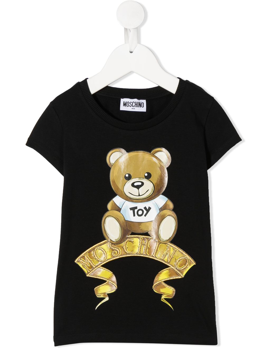 фото Moschino kids футболка с принтом teddy bear