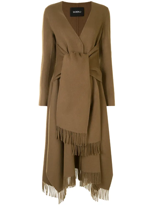 double faced wrap coat