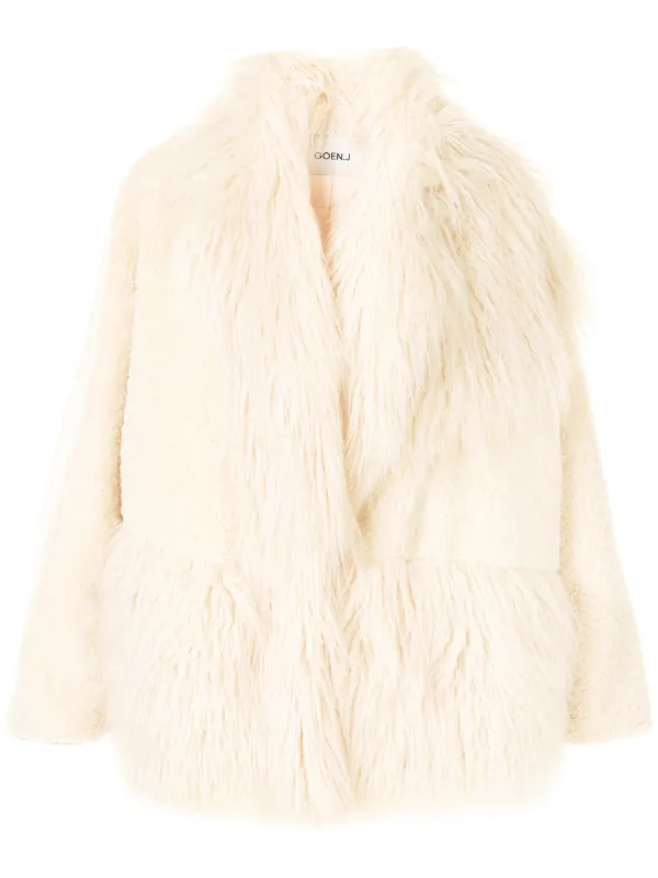 Shop Goen.J faux fur oversized jacket 