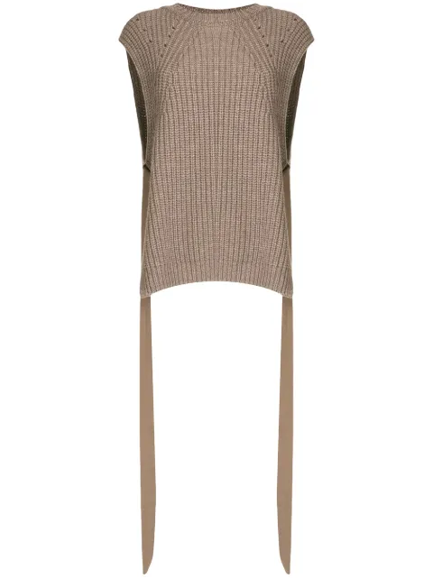 Goen.J side-taps knitted top