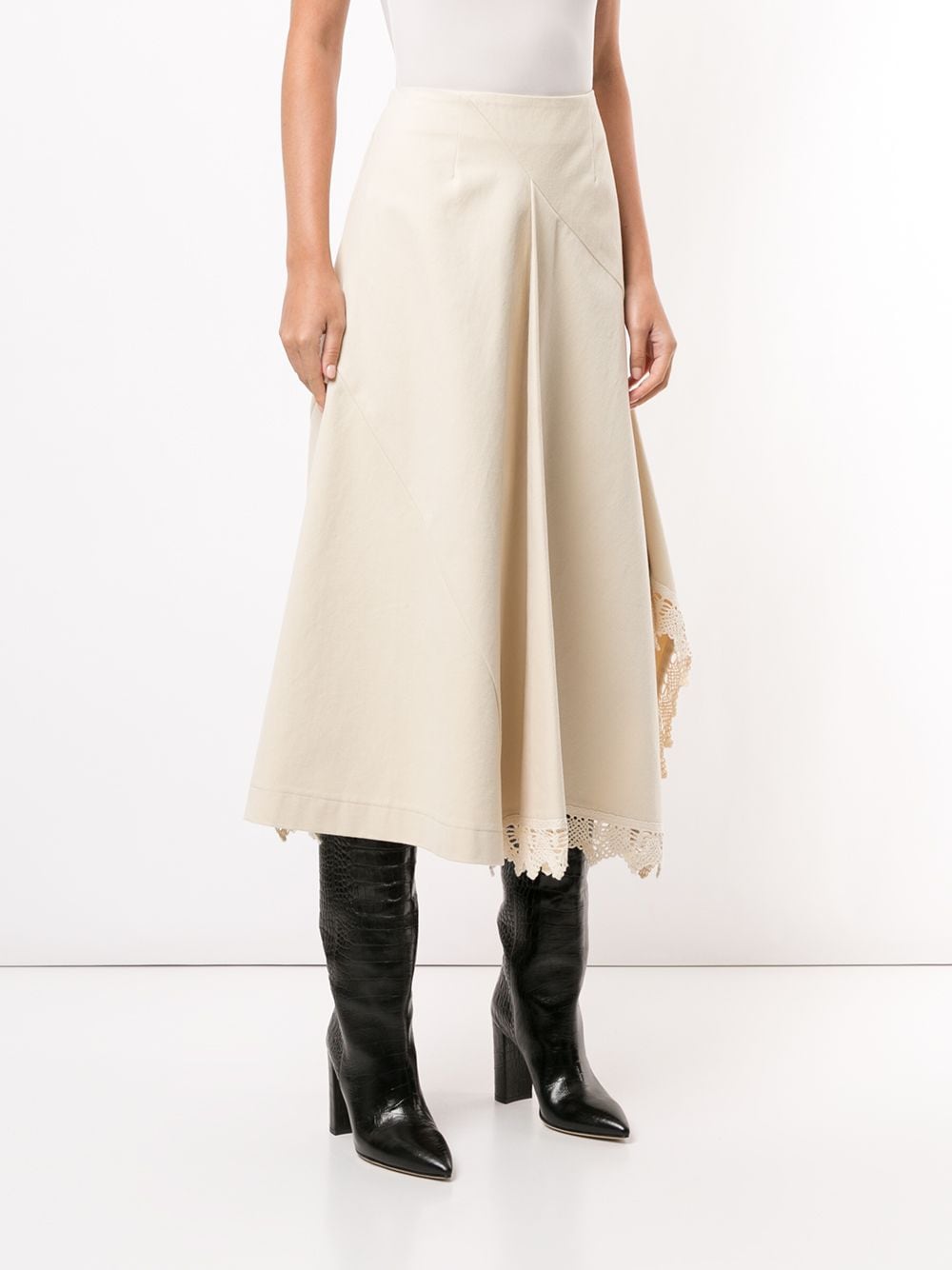 Shop Goen.J asymmetric midi skirt with Express Delivery - FARFETCH