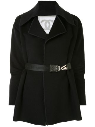 CHANEL Pre-Owned 2004 Sports Belted Coat - Farfetch
