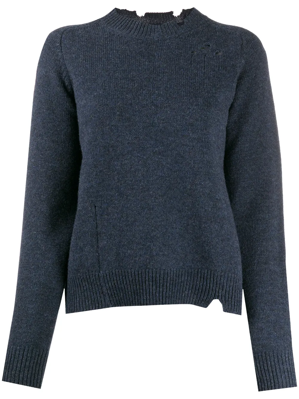 

Maison Margiela suéter con aberturas laterales - Azul