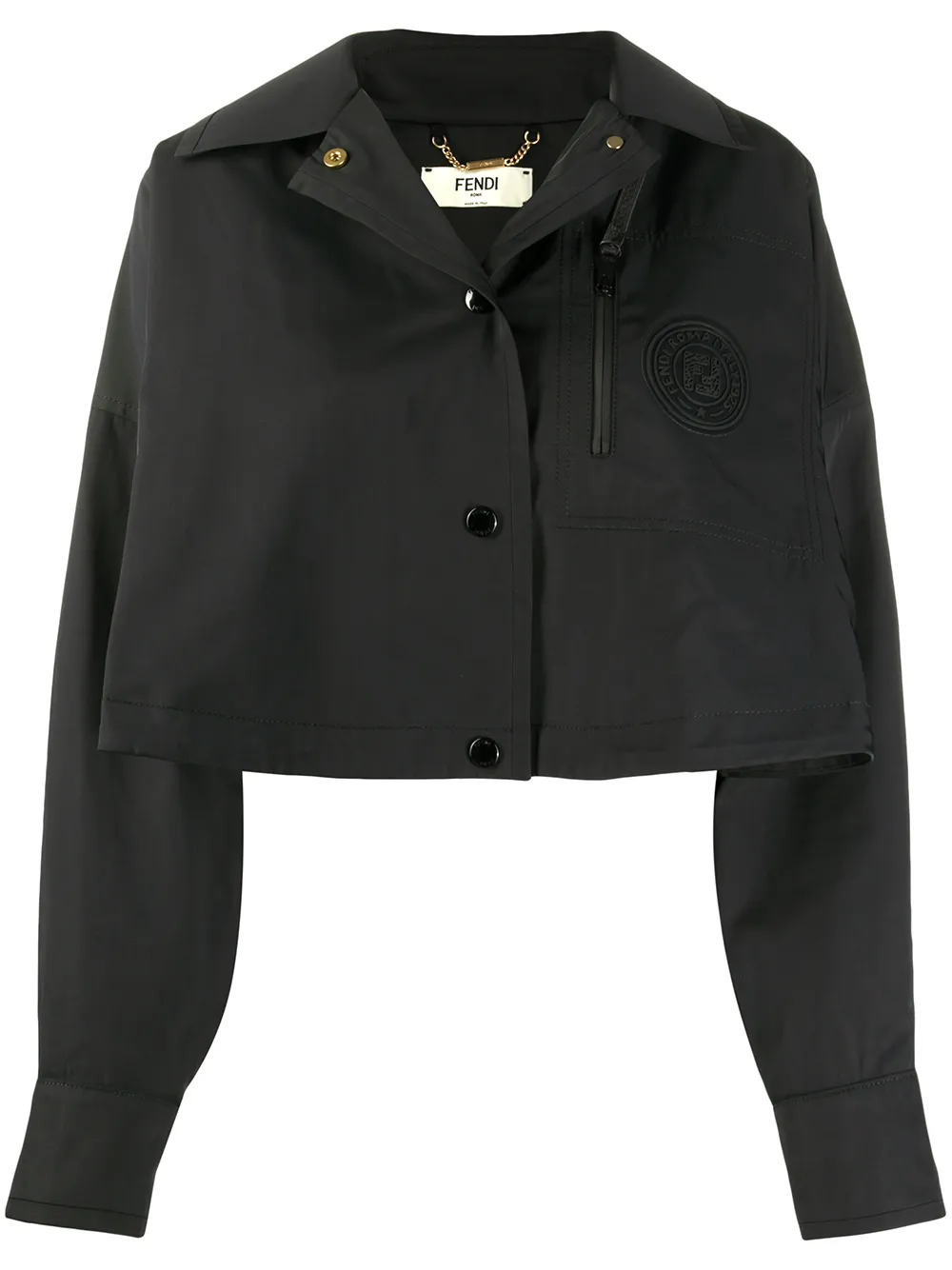 Fendi Cropped-Jacke Mit Logo 8sz2h pwcqE Fendi Cropped-Jacke Mit Logo 8sz2h pwcqE