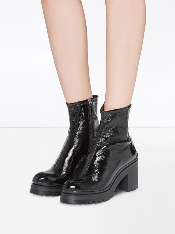 Miu Miu Block Heel Ankle Boots Farfetch