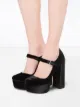 Miu Miu velvet platform pumps