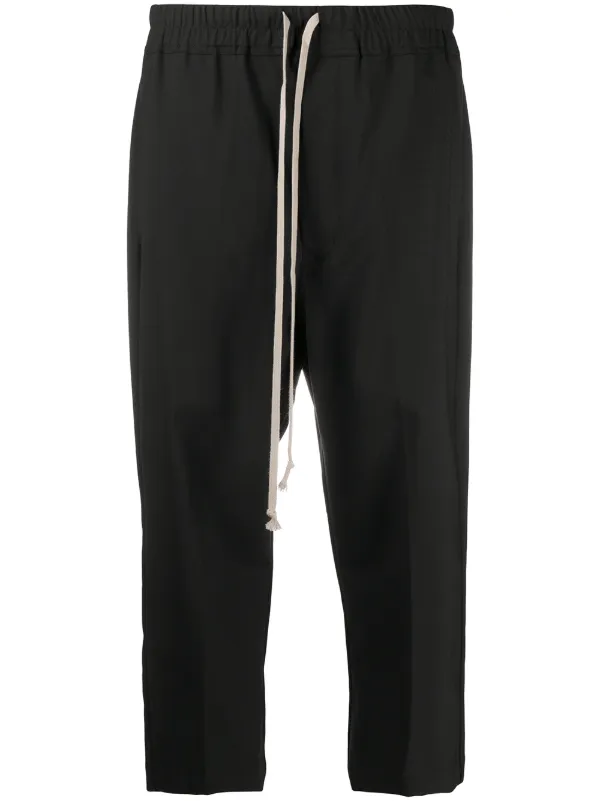 drawstring cropped trousers