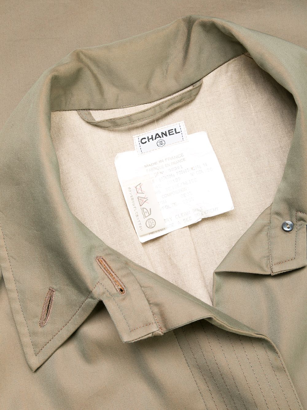 Pre-owned Chanel 1990s Thigh-length Shift Coat In Neutrals