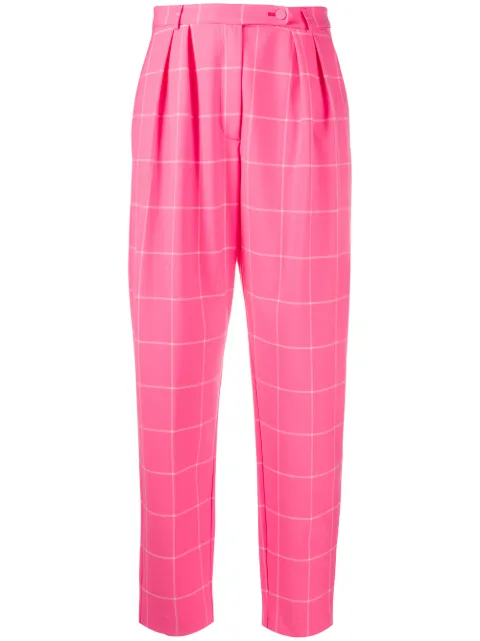 Image 1 of Styland checked tapered trousers