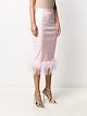 Styland falda midi con ribete de plumas