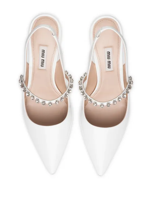 miu miu crystal slingback