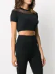 Kenzo mesh panel cropped T-shirt