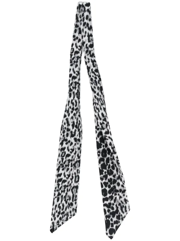 black silk skinny scarf