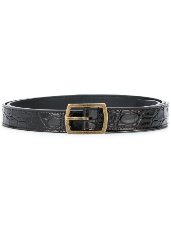 ysl croc belt