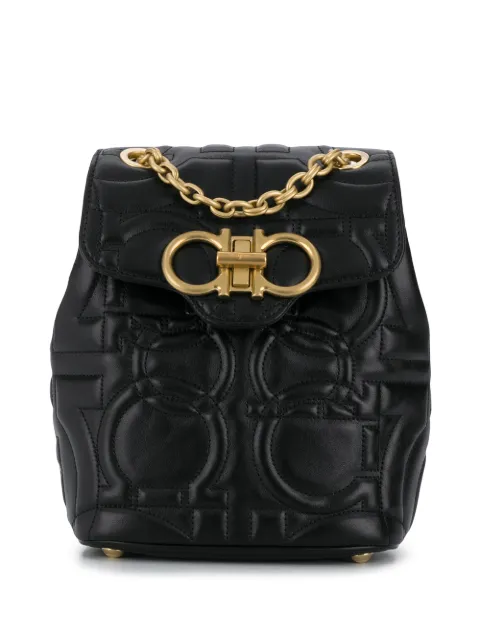 Salvatore Ferragamo Mochila Gancini com efeito matelassê