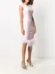 Styland vestido recto con ribetes de plumas