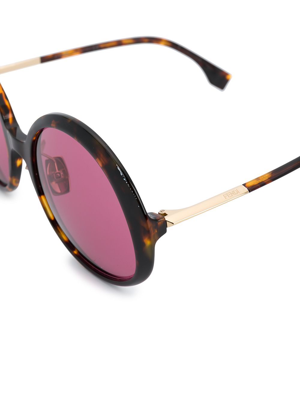 фото Fendi eyewear солнцезащитные очки в массивной оправе черепаховой расцветки