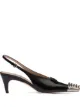 Image 1 of Miu Miu spiked toe cap slingback pumps