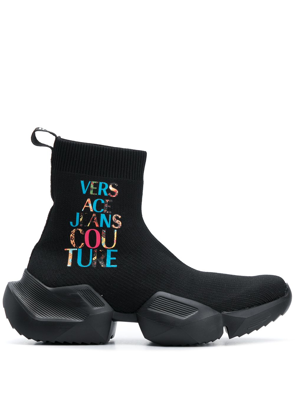 фото Versace jeans couture массивные кроссовки-носки с логотипом