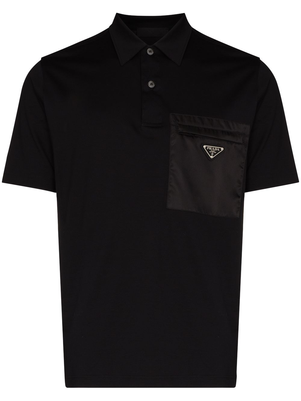 фото Prada рубашка поло с короткими рукавами и логотипом