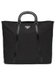 Image 1 of Prada large nylon triangle motif tote