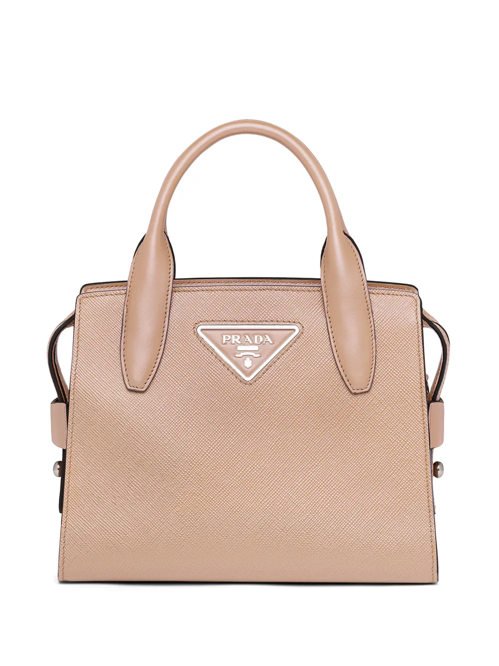 sac cabas en cuir Saffiano à plaque logo