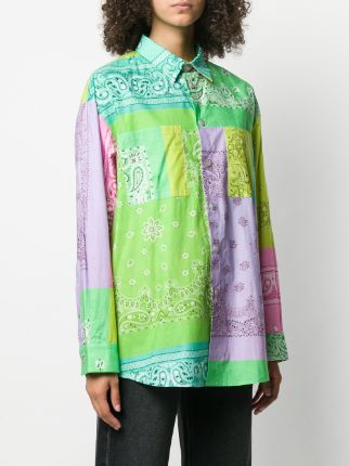 colour block paisley shirt展示图