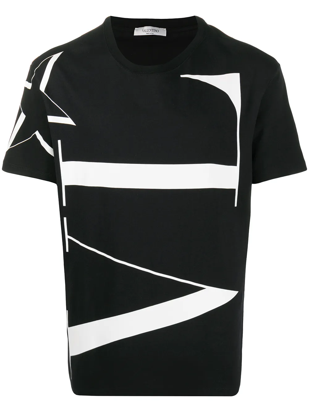 Valentino Vltn Vertical Logo T-shirt In 