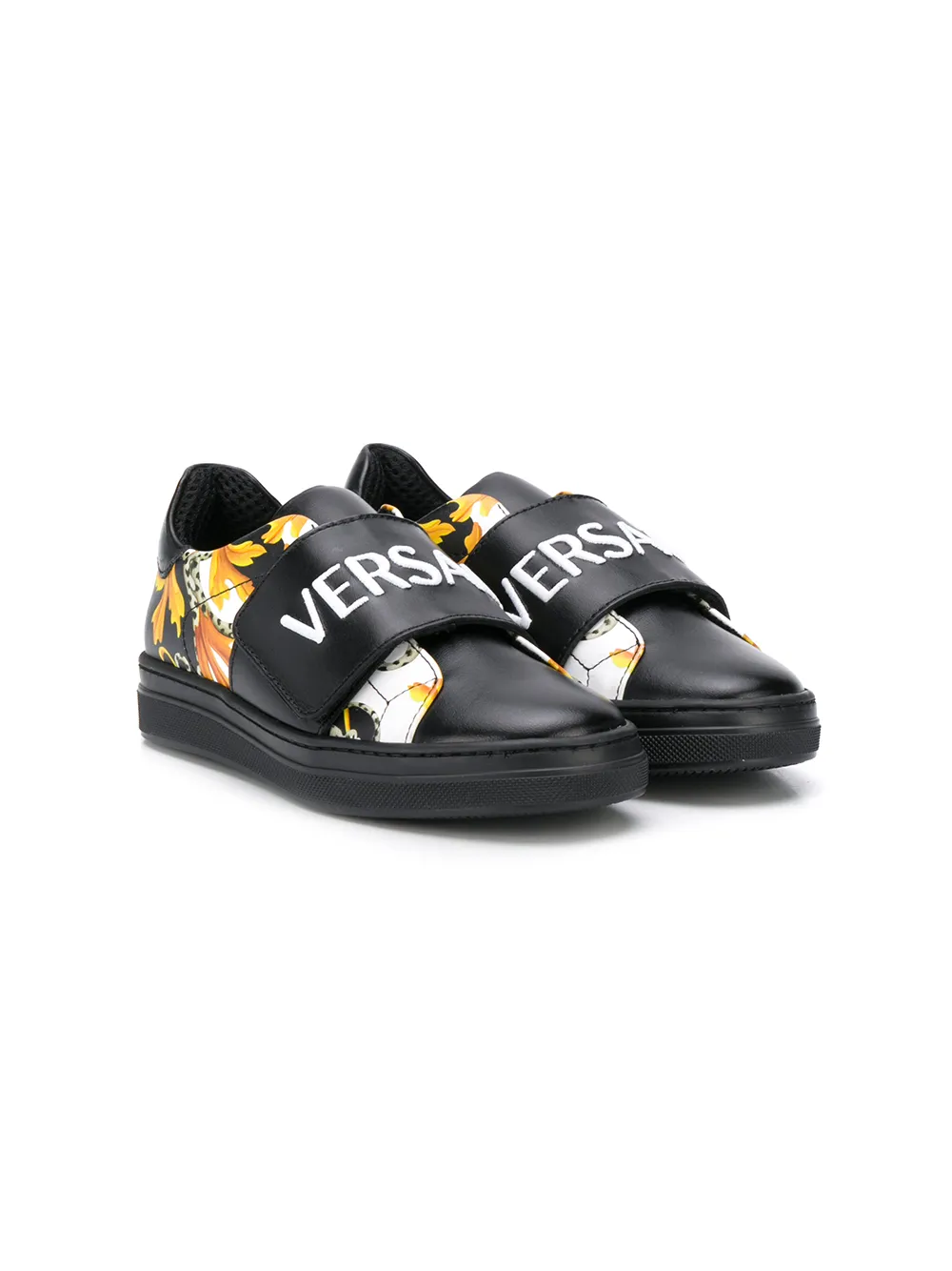 Versace Kids кроссовки на липучках с принтом Baroque 31429₽