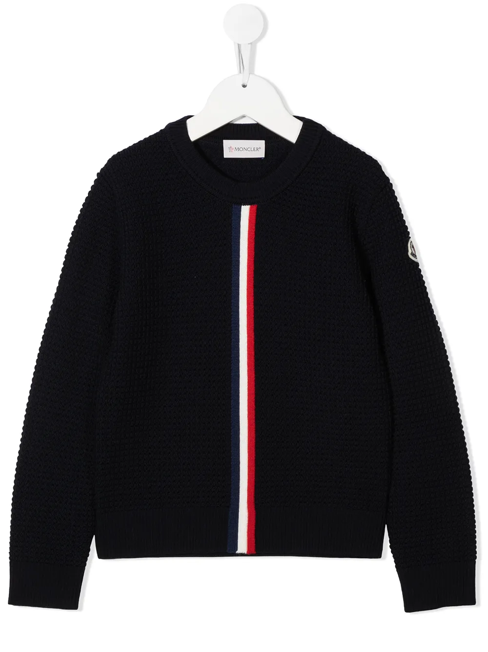 

Moncler Enfant suéter tejido de crochet - Azul