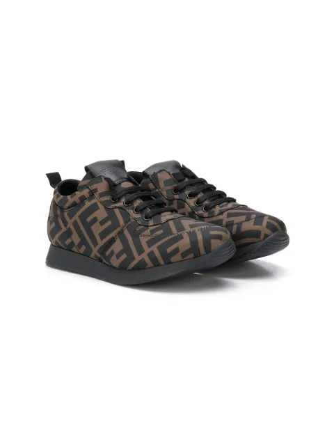 Fendi Kids tenis con motivo del monograma Zucca